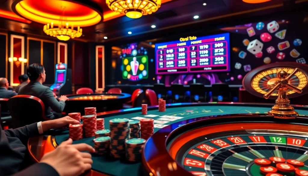 Pemain yang terlibat di meja kasino mewah sedang fokus pada strategi taruhan obral Toto.