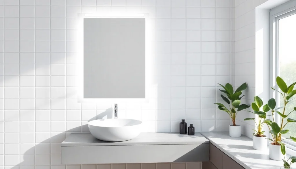 Transform your space with a stunning bathroom mirror with led light, showcasing modern elegance and functionality.