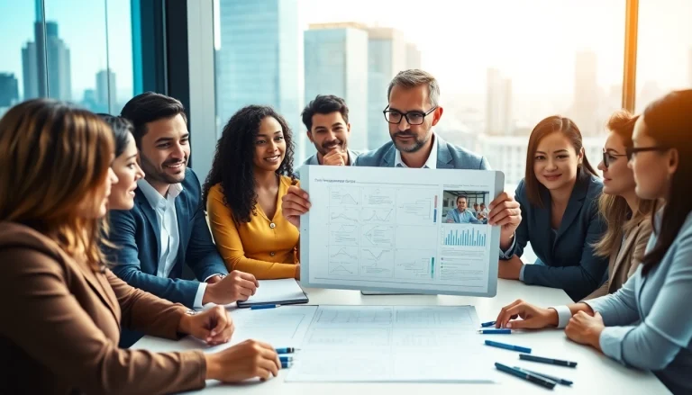 Crisis management consultant leading a strategic meeting with a dynamic team.