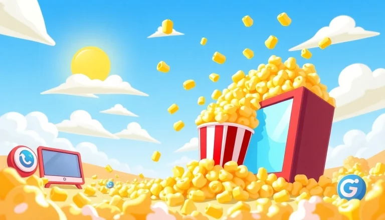 Engaging scene of a popcorn-themed Google Doodle depicting a lively popcorn bucket, showcasing google doodle popcorn.
