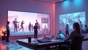 AI NSFW content generation interface with diverse interactive elements, showcasing creativity and a modern workspace.