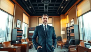 Brooklyn Real Estate Lawyer showcasing legal expertise in a sophisticated office setting.