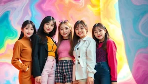 Dynamic portrait of the blackpink members showcasing their unique styles and vibrant personalities.