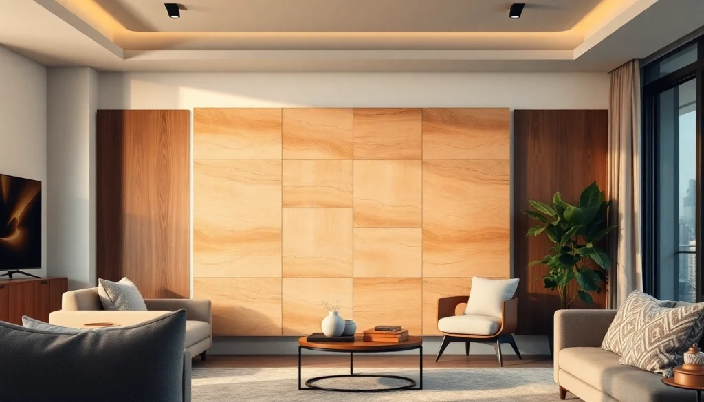 Showcasing a stylish wall accent panel in a serene interior design setting.