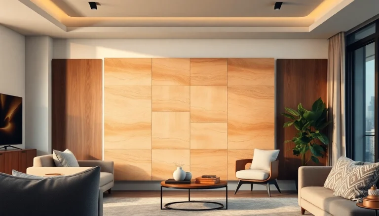 Showcasing a stylish wall accent panel in a serene interior design setting.