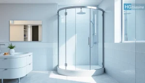 Duschkabine 90x90 komplett im modernen Badezimmer-Design.