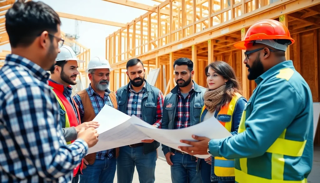 Team collaborating on construction advocacy carolinas project, showcasing teamwork and planning.