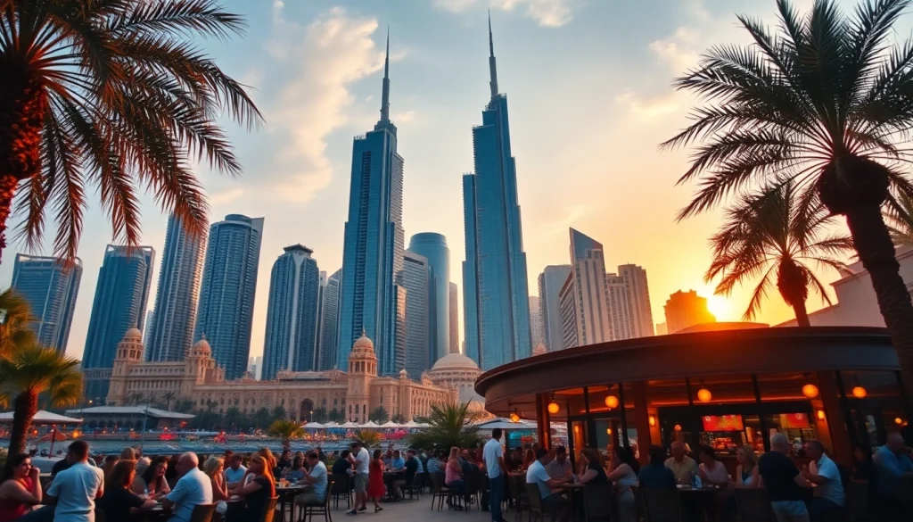 Your Dubai lifestyle platform captures a bustling Dubai skyline blended with modern and traditional elements.
